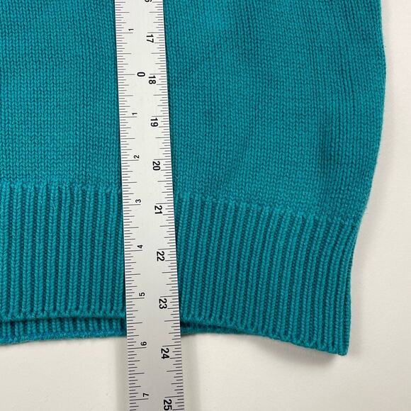 Vintage Teal Eddie Bauer Outdoors Hiking Camping 90s Sweater Size Large - Picture 5 of 7